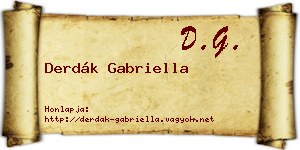Derdák Gabriella névjegykártya
