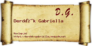 Derdák Gabriella névjegykártya